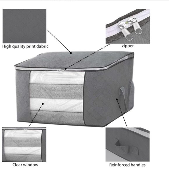 FOLDABLE CLOSET ORGANIZER BIN - Picture 3 of 4